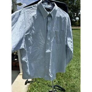 Polo Ralph Lauren men's Non-Iron long sleeve Dress Shirt‎ 17 1/2 Blue Striped